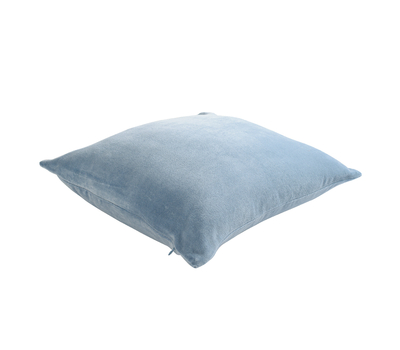  Подушка декоративная Tkano Essential, из хлопкового бархата светло-синего цвета, 45х45 см, фото 3 