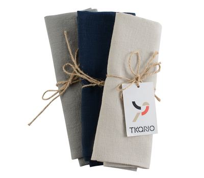  Салфетка сервировочная Tkano Essential, из умягченного льна бежевого цвета, 45х45 см, фото 3 