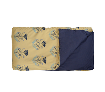  Комплект постельного белья полутораспальный Tkano Essential, сатин темно-синего цвета с принтом Летний цветок, фото 4 