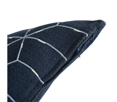  Подушка декоративная Tkano Ethnic, из хлопка темно-синего цвета с геометрическим орнаментом, 45х45 см, фото 14 