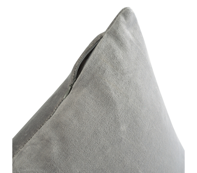 Подушка декоративная Tkano Essential, из хлопкового бархата серого цвета, 45х45 см, фото 4 