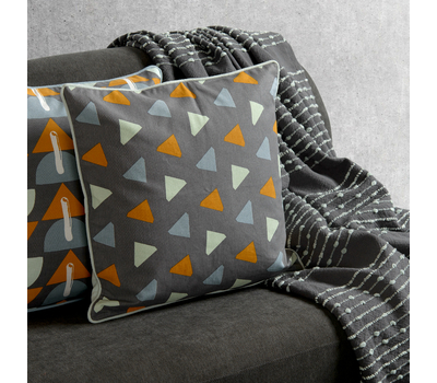  Чехол для декоративной подушки Tkano Wild, хлопок с дизайнерским принтом Triangles, 45х45 см, фото 6 