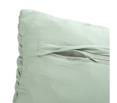  Подушка декоративная стеганая Tkano Essential, из хлопкового бархата мятного цвета, 45х45 см, фото 5 