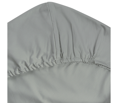  Простыня на резинке Tkano Essential, сатин светло-серого цвета, 160х200х28 см, фото 2 
