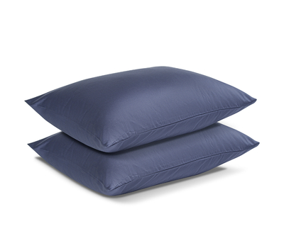  Комплект постельного белья полутораспальный Tkano Essential, сатин темно-синего цвета, фото 3 
