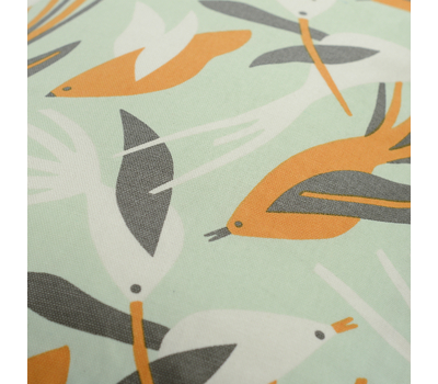  Чехол для декоративной подушки Tkano Wild, хлопок мятного цвета с дизайнерским принтом Birds of Nile, 30х50 см, фото 14 