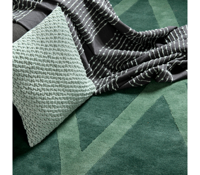  Подушка декоративная стеганая Tkano Essential, из хлопкового бархата мятного цвета, 45х45 см, фото 3 