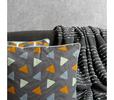  Чехол для декоративной подушки Tkano Wild, хлопок с дизайнерским принтом Triangles, 45х45 см, фото 7 