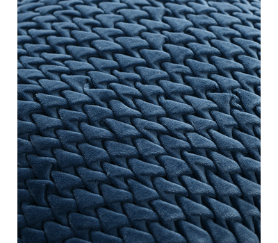  Подушка декоративная стеганая Tkano Essential, из хлопкового бархата темно-синего цвета, 45х45, фото 6 