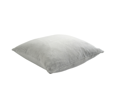  Подушка декоративная Tkano Essential, из хлопкового бархата серого цвета, 45х45 см, фото 3 