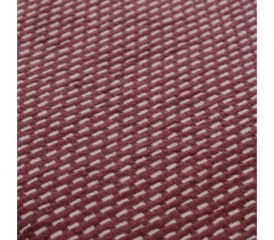  Плед из хлопка Tkano Essential, фактурной вязки бордового цвета, 130х180 см, фото 5 