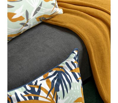  Чехол для декоративной подушки Tkano Wild, хлопок с дизайнерским принтом Leaves, 45х45 см, фото 6 