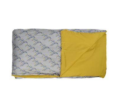  Комплект постельного белья полутораспальный Tkano Essential, сатин горчичного цвета с принтом Соцветие, фото 3 