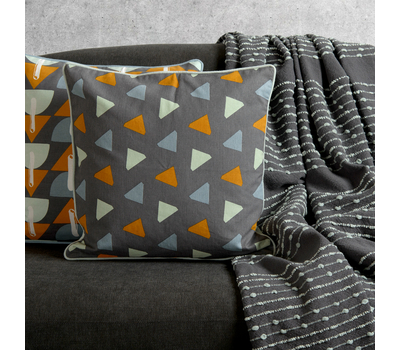  Чехол для декоративной подушки Tkano Wild, хлопок с дизайнерским принтом Triangles, 45х45 см, фото 5 