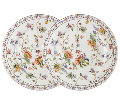 Набор обеденных тарелок Anna Lafarg Primavera Флора, фарфор, белая, 26.5см - 2шт, фото 1 