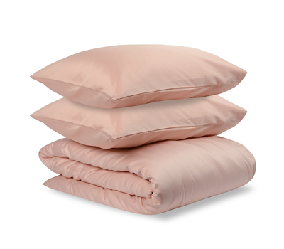  Комплект постельного белья двуспальный Tkano Essential, сатин цвета пыльной розы, фото 1 