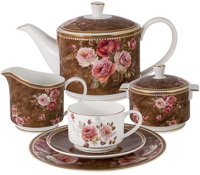  Чайный сервиз Anna Lafarg Emily Английская роза, 21 предмет на 6 персон, фото 1 