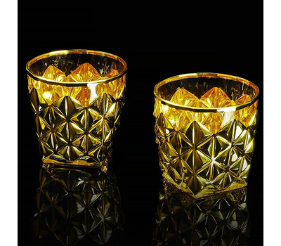  Набор стаканов для виски Migliore DeLuxe Golden Dream, хрусталь, декор золото 24К, 350мл - 2шт, фото 1 