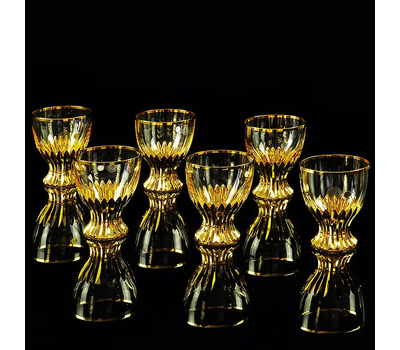  Набор стаканов Migliore DeLuxe Opera, хрусталь, декор золото 24К, 300мл - 6шт, фото 1 