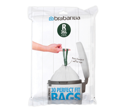  Brabantia Мешки для мусора PerfectFit, размер R (36 л), упаковка-диспенсер, 20 шт., фото 1 
