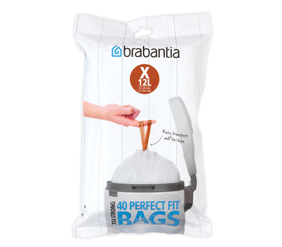  Brabantia Мешки для мусора PerfectFit, размер X (10-12 л), упаковка-диспенсер, 40 шт., фото 1 
