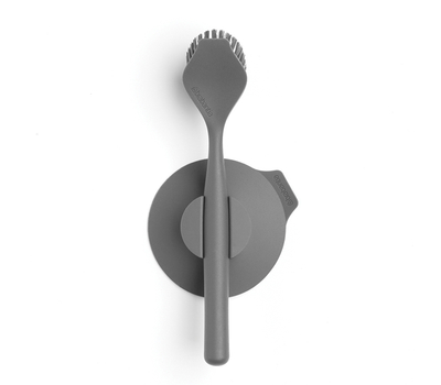  Brabantia Щетка для мытья посуды с держателем на присоске,  Темно-серый, фото 2 