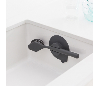  Brabantia Щетка для мытья посуды с держателем на присоске,  Темно-серый, фото 5 