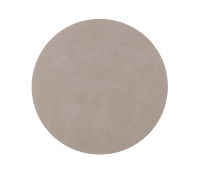  LINDDNA 981174 NUPO light grey Подстановочная салфетка из натуральной кожи круглая, диаметр 30 см, толщина 1,6 мм, фото 1 
