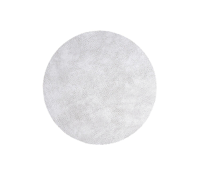  LINDDNA 98927 HIPPO white-grey Подстановочная салфетка из натуральной кожи круглая, диаметр 30 см, толщина 1,6 мм, фото 1 