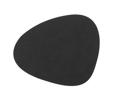  LINDDNA 981900 NUPO black Подстановочная салфетка из натуральной кожи фигурная 37x44 см, толщина 1,6 мм, фото 1 