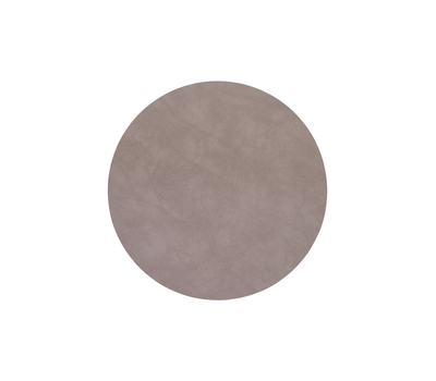  LINDDNA 990237 NUPO nomad grey Подстановочная салфетка из натуральной кожи круглая, диаметр 30 см, толщина 1,6 мм, фото 1 