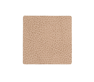  LINDDNA 981313 HIPPO sand Подстаканник из натуральной кожи квадратный 10x10 см, толщина 1,6 мм, фото 1 