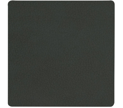  LINDDNA 981056 NUPO dark green Подстаканник из натуральной кожи квадратный 10x10 см, толщина 1,6 мм, фото 1 