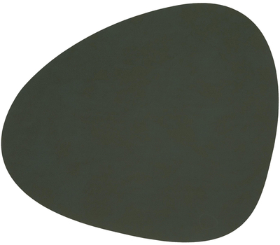  LINDDNA 981066 NUPO dark green Подстановочная салфетка из натуральной кожи фигурная 24x28 см, толщина 1,6 мм, фото 1 