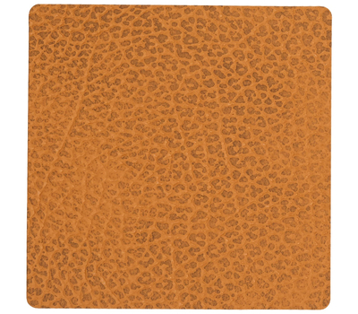  LINDDNA 981086 HIPPO curry Подстаканник из натуральной кожи квадратный 10x10 см, толщина 1,6 мм, фото 1 
