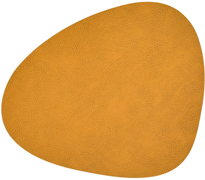  LINDDNA 981091 HIPPO curry Подстановочная салфетка из натуральной кожи фигурная 37х44 см, толщина 1,6мм, фото 1 