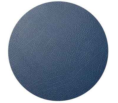  LINDDNA 981264 HIPPO navy blue Подстановочная салфетка из натуральной кожи круглая, диаметр 40 см, толщина 1,6 мм, фото 1 