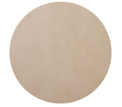  LINDDNA 981315 HIPPO sand Подстановочная салфетка из натуральной кожи круглая, диаметр 24 см, толщина 1,6 мм, фото 1 