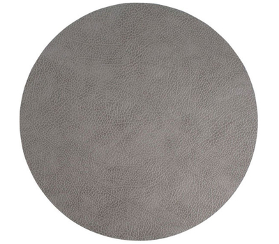  LINDDNA 98867 HIPPO anthracite-grey Подстановочная салфетка из натуральной кожи круглая, диаметр 40 см, толщина 1,6 мм, фото 1 