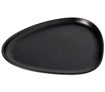 LINDDNA 990163 Тарелка маленькая 1 шт (22х19х1,5см) каменная керамика, черный, фото 1 