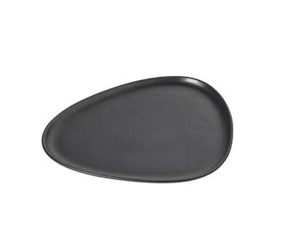  LINDDNA 98741 Тарелка средняя 2 шт (30х26х1,5см) каменная керамика, черный, фото 2 