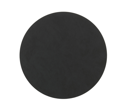  LINDDNA 981878 NUPO black Подстановочная салфетка из натуральной кожи круглая, диаметр 30 см, толщина 1,6 мм, фото 1 
