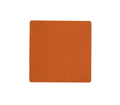  LINDDNA 981300 HIPPO orange Подстаканник из натуральной кожи квадратный 10x10 см, толщина 1,6 мм, фото 1 