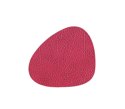 LINDDNA 983504 HIPPO raspberry Подстаканник из натуральной кожи фигурный 11х13 см, толщина 1,6мм, фото 2 