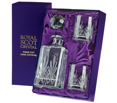  Набор для виски Highland Royal Scot Crystal - декантер и 2 стакана, фото 1 