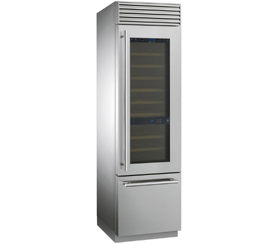  Винный холодильник Smeg, отдельностоящий, нержавеющая сталь, 60см, фото 3 