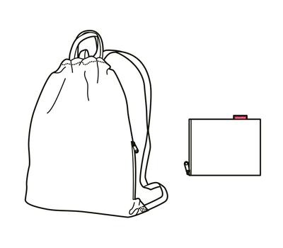  Складной рюкзак Reisenthel Mini maxi Sacpack, чёрный в горошек, 35.5х45.7х5.5см, фото 5 