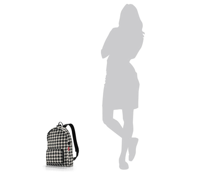  Складной рюкзак Reisenthel Mini maxi, чёрно-белая клетка, 29.3х47х15см, фото 2 