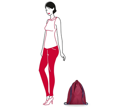  Складной рюкзак Reisenthel Mini maxi Sacpack, бордовый, 35.5х45.7х5.5см, фото 3 