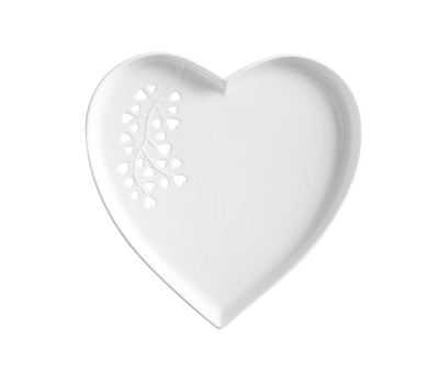  Тарелка (сердце), белая Maxwell & Williams Листья, 22см, фарфор, фото 1 